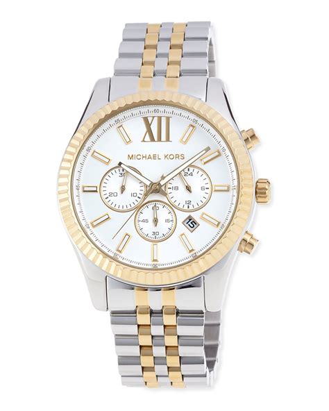 two tone mk watch